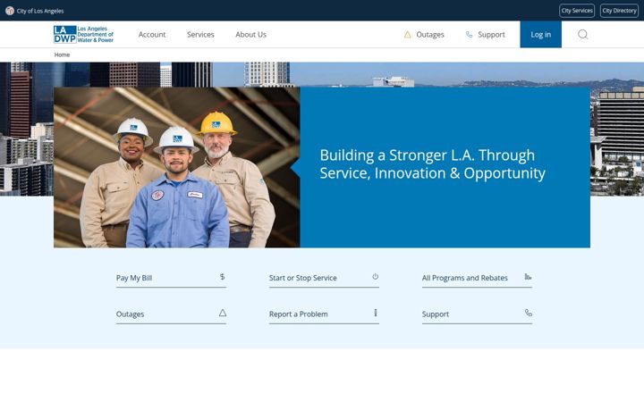 Screenshot of ladwp.com