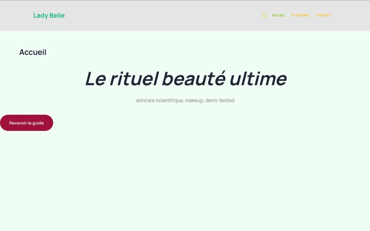 Screenshot of lady-belle.fr