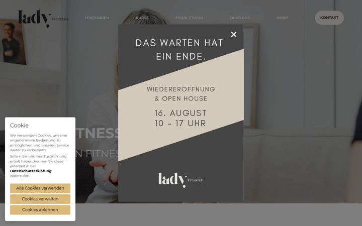 Screenshot of lady-fitness-stade.de