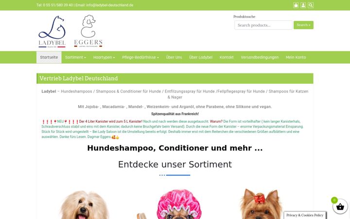 Screenshot of ladybel-deutschland.de