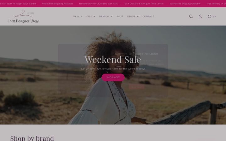 Screenshot of ladydesignerwear.co.uk