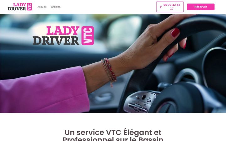 Screenshot of ladydrivervtc.fr