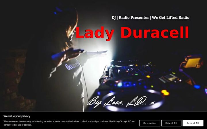 Screenshot of ladyduracell.com