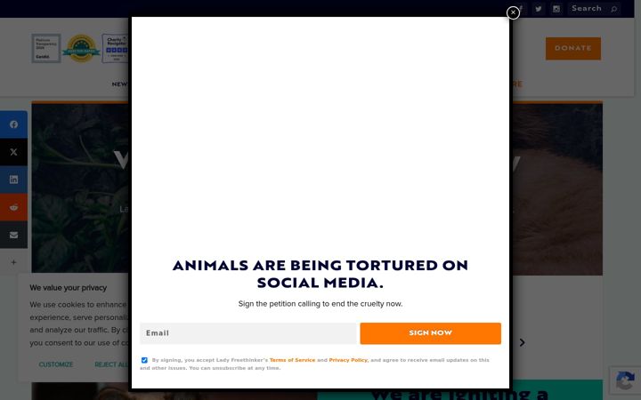 Screenshot of ladyfreethinker.org