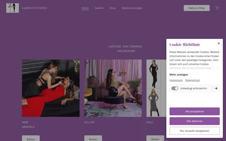 Screenshot of ladylike-chic-fashion.de