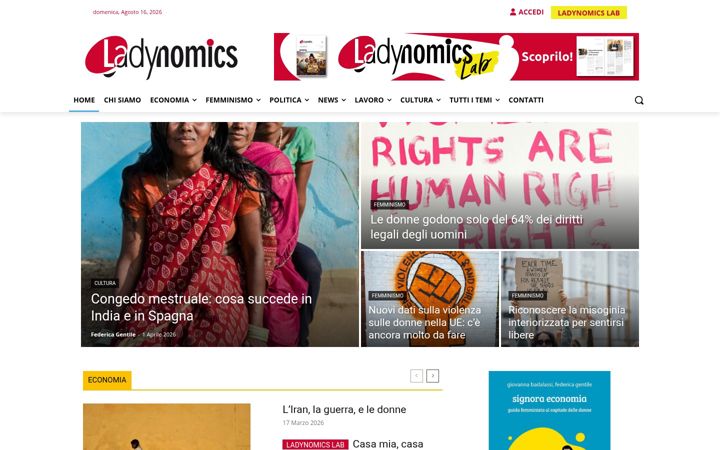 Screenshot of ladynomics.it