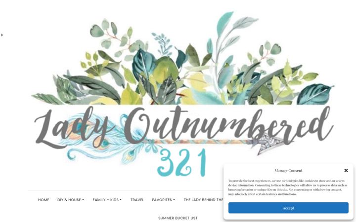 Screenshot of ladyoutnumbered321.com