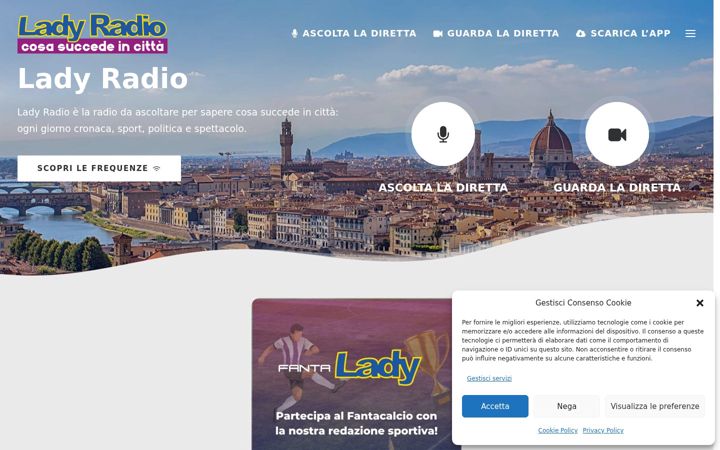 Screenshot of ladyradio.it