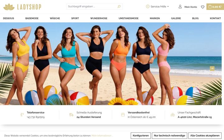 Screenshot of ladyshop.at