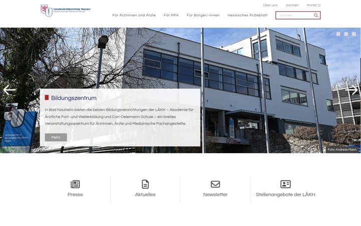 Screenshot stránky laekh.de