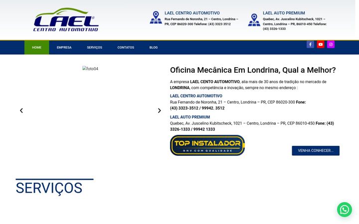 Screenshot of laelcentroautomotivo.com.br