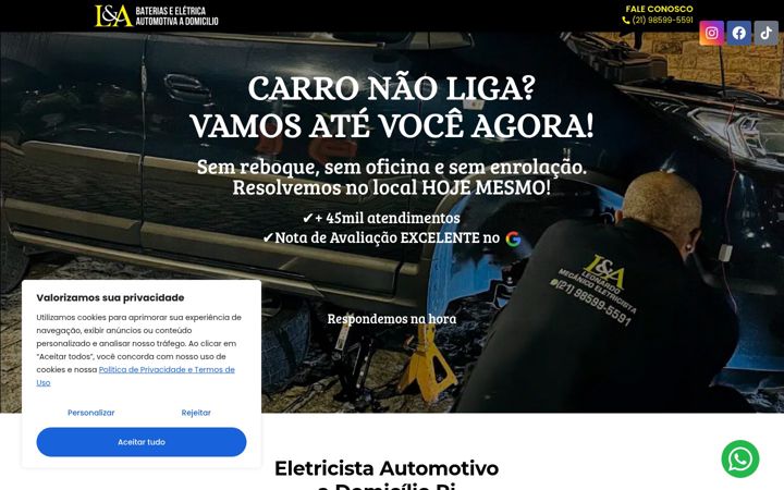 Screenshot of laeletricistaautomotivo.com.br