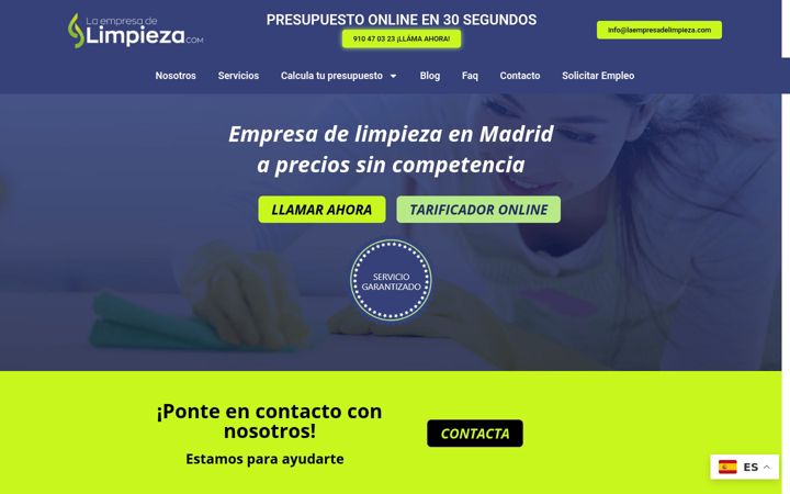 Screenshot of laempresadelimpieza.com