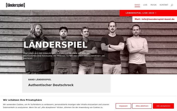 Screenshot of laenderspiel-band.de