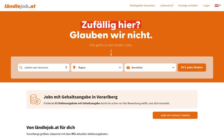 Screenshot of laendlejob.at