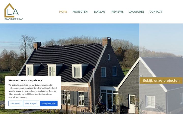 Screenshot of laengineering.nl
