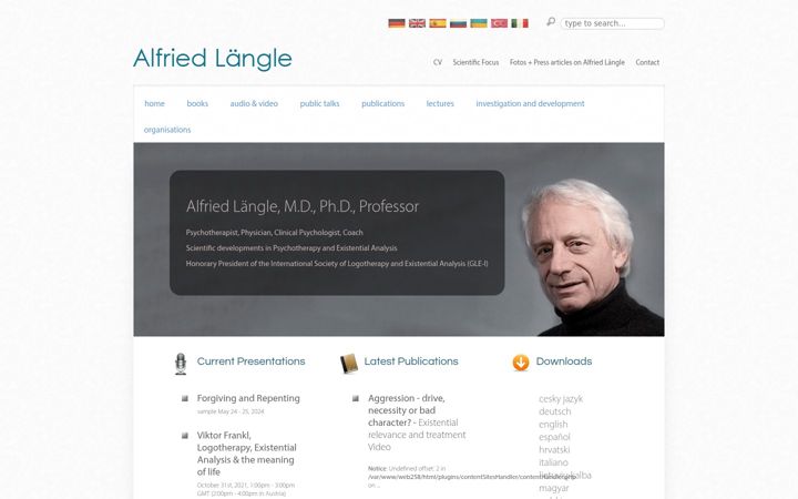 Screenshot of laengle.net