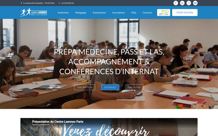 Screenshot of laennec-paris.fr