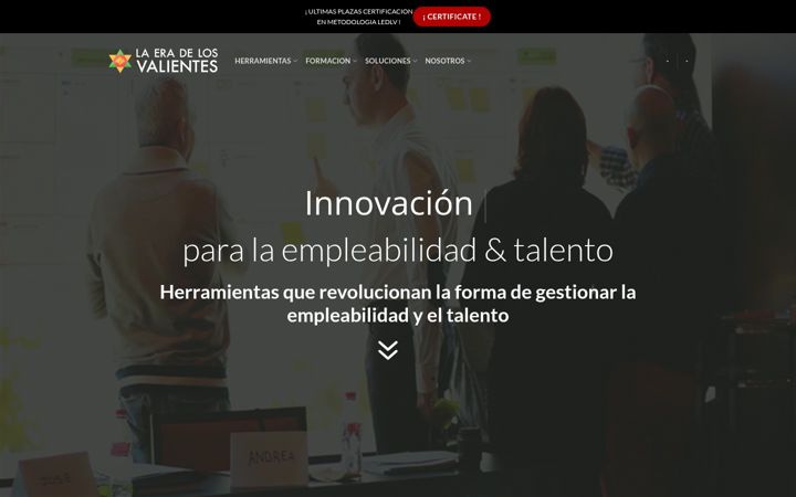 Screenshot of laeradelosvalientes.com