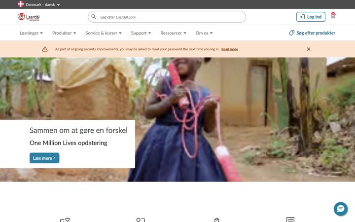 Screenshot of laerdal.com