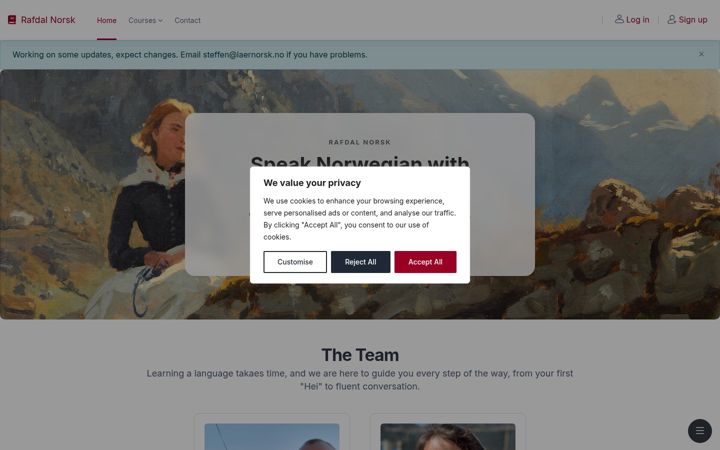 Screenshot of laernorsk.com
