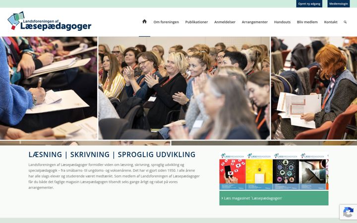 Screenshot of laesepaed.dk