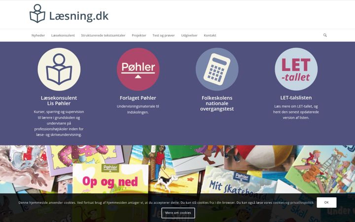 Screenshot of laesning.dk