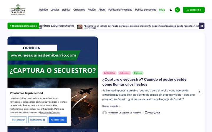 Screenshot of laesquinademibarrio.com