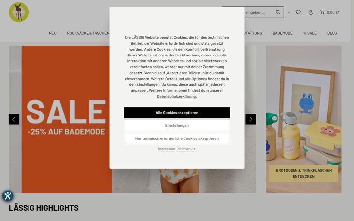 Screenshot of laessig-fashion.de
