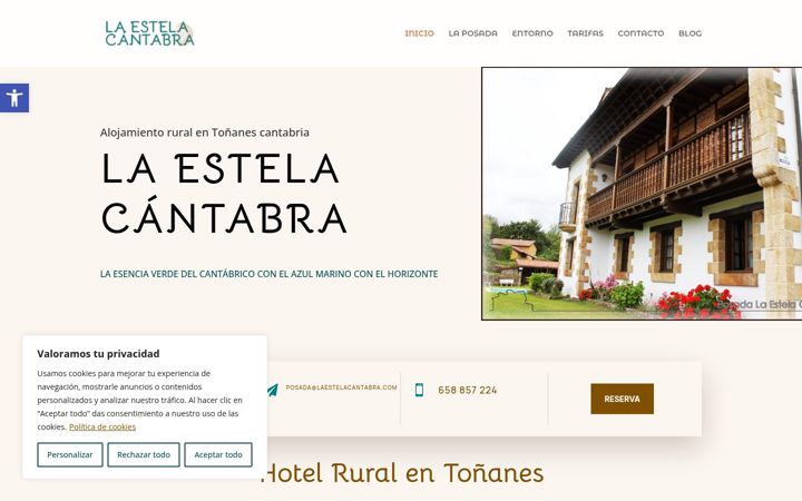 Screenshot of laestelacantabra.com