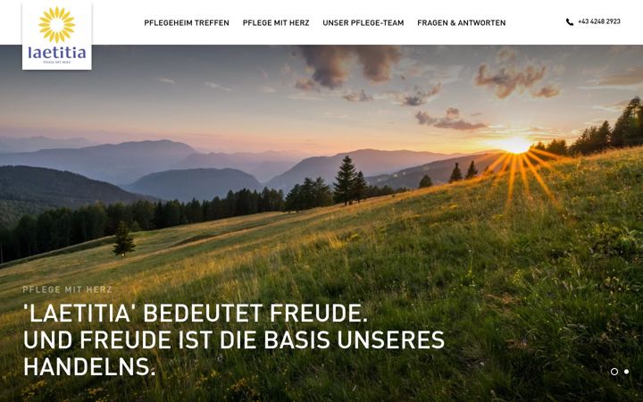 Screenshot of laetitia-pflegeheime.at