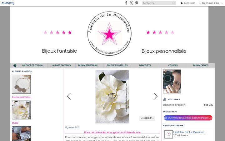 Screenshot of laetitiadelaboussiniere.com