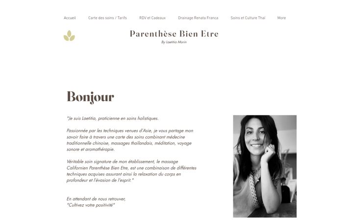 Screenshot of laetitiamorin.com
