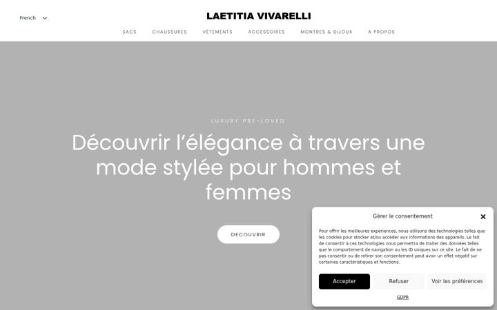 Screenshot of laetitiavivarelli.com
