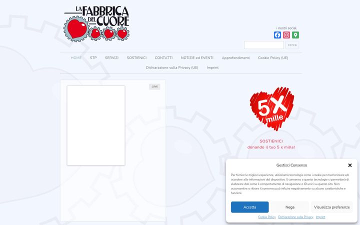 Screenshot of lafabbricadelcuore.com
