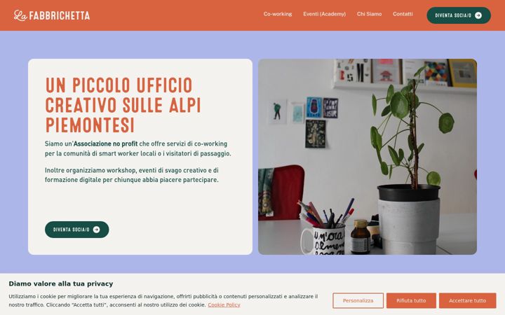 Screenshot of lafabbrichettaufficio.it