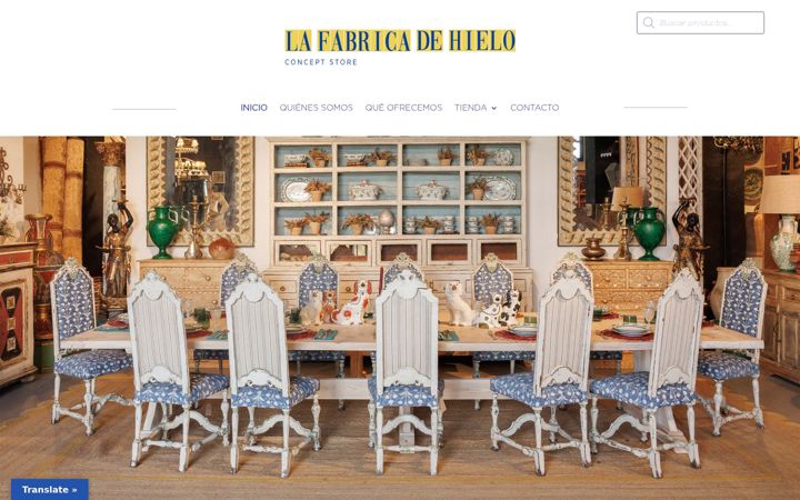 Screenshot of lafabricadehielo.com