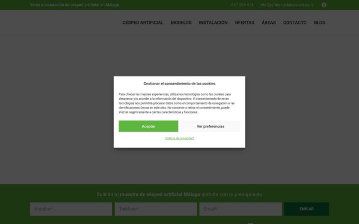 Screenshot of lafabricadelcesped.com