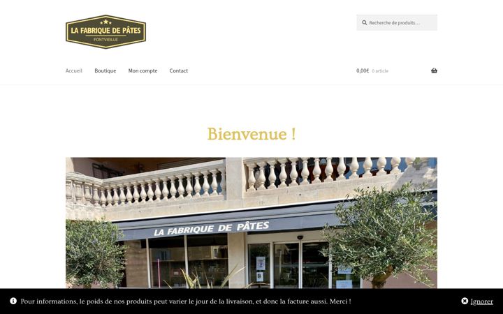 Screenshot of lafabriquedepates.fr