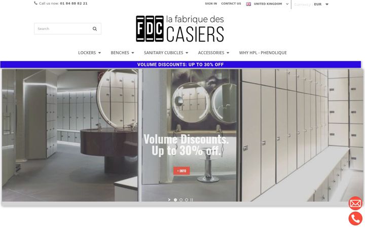 Screenshot of lafabriquedescasiers.fr