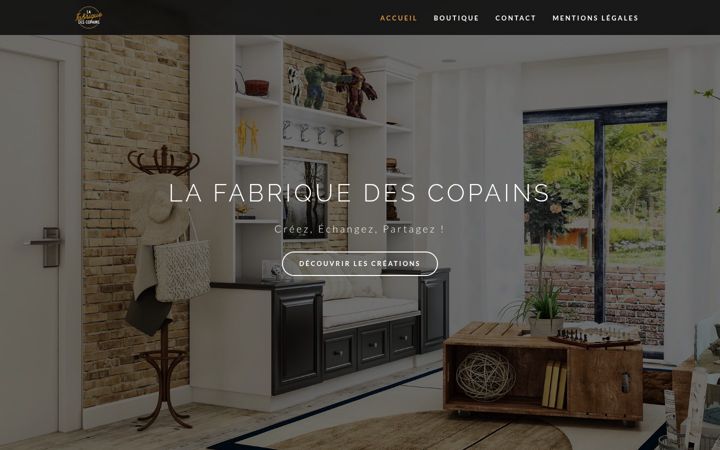 Screenshot of lafabriquedescopains.fr