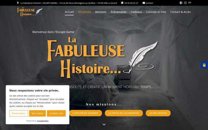 Screenshot of lafabuleusehistoire.fr