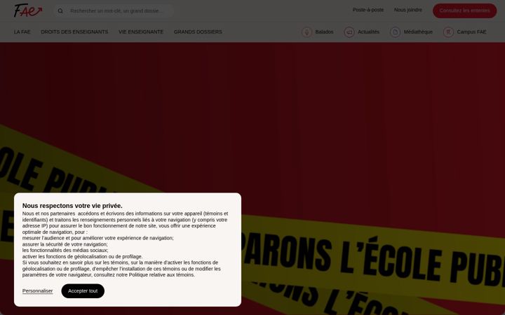 Screenshot of lafae.qc.ca
