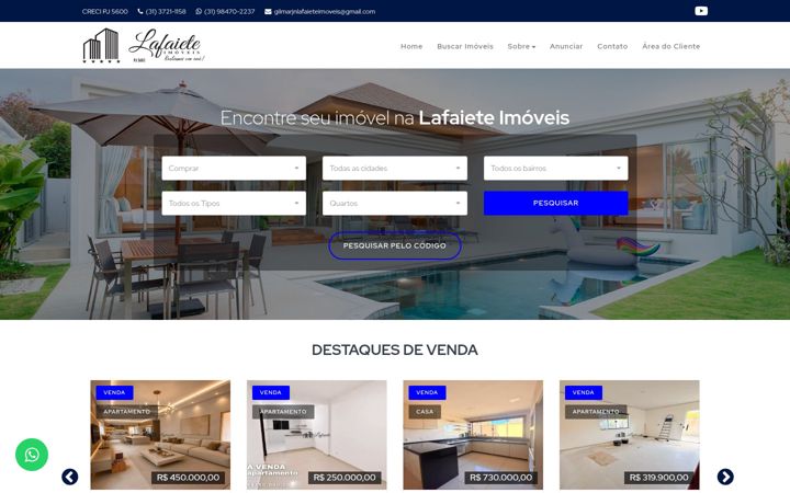 Screenshot of lafaieteimoveis.com.br