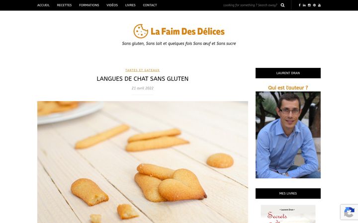 Screenshot of lafaimdesdelices.fr
