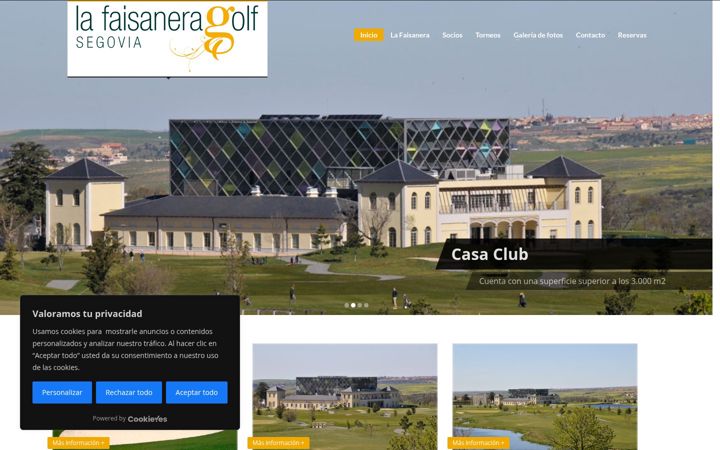 Kuvakaappaus sivustosta lafaisaneragolf.es