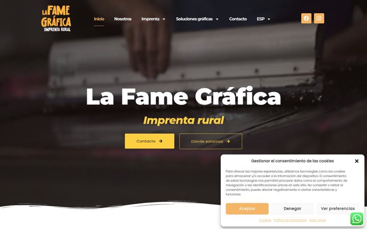 Screenshot of lafamegrafica.com
