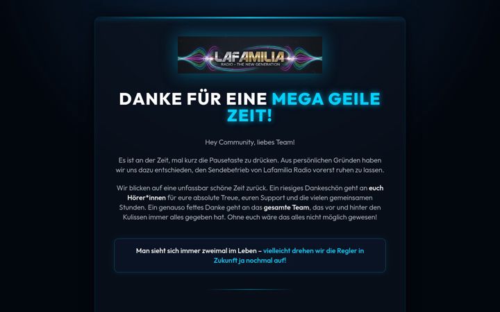 Screenshot of lafamilia-radio.de