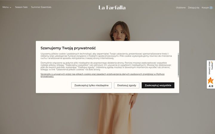 Screenshot of lafarfalla.pl