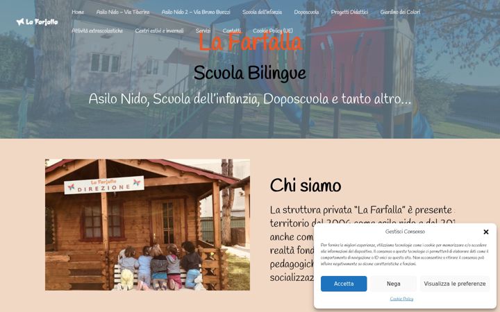 Screenshot of lafarfallagroup.it
